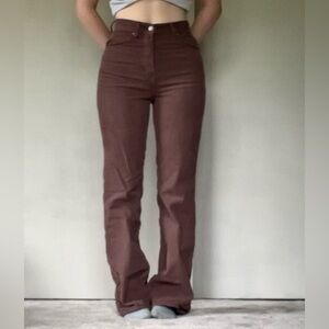 Pacsun Brown High Rise Bootcut Corduroy Pants